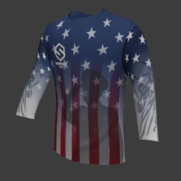 Performance Shirt - PAT-Red, White and Blue Thumbnail